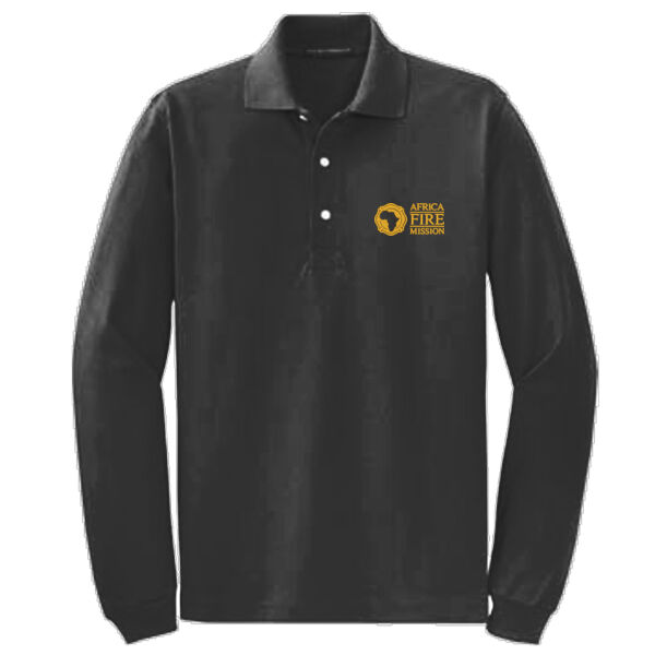 Africa Fire Mission Embroidered - Rapid Dry Long Sleeve Polo Thumbnail